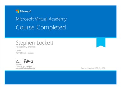 ASP.NET Core - Beginner Certification Logo