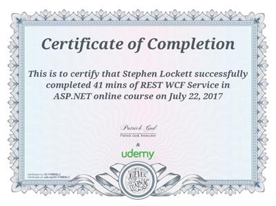 REST WCF Service in ASP.NET Certification Logo